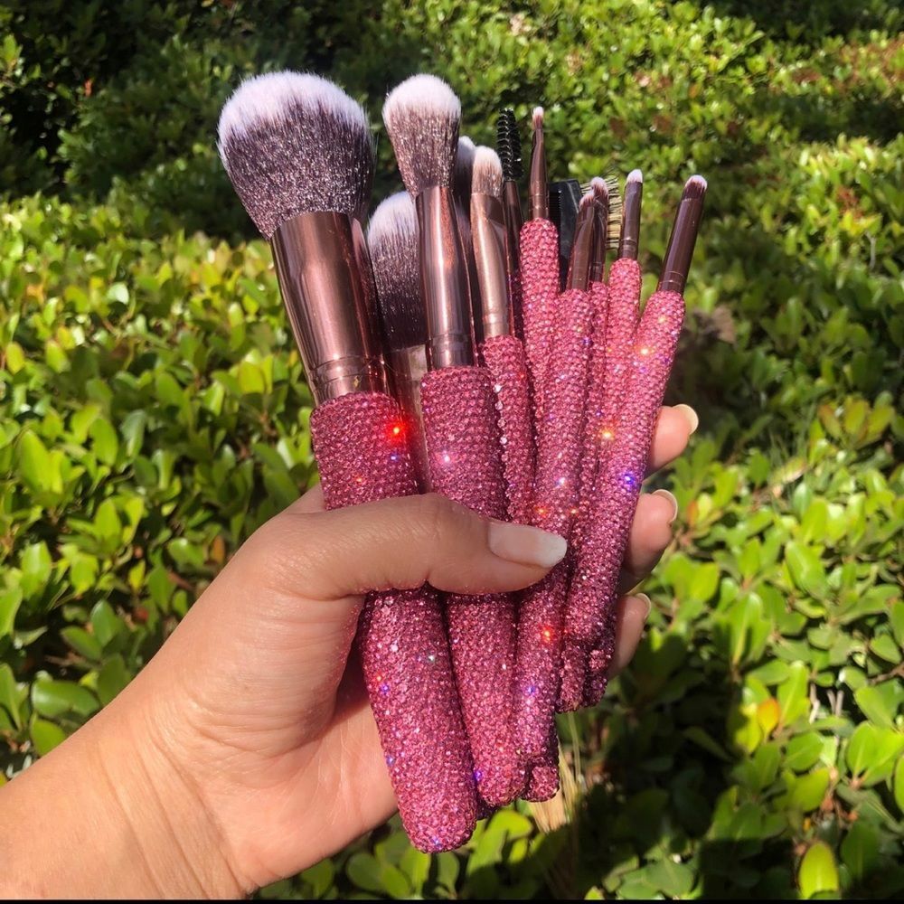 pink Blinged Brushes